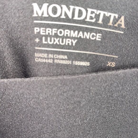 Mondetta Leggings Womens Sz XS performance Gray active luxury stretch pocket New - Picture 12 of 13